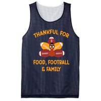 Thankful For Food Football Family Thanksgiving Turkey Mesh Reversible Basketball Jersey Tank