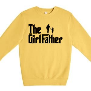 The Father Funny Dad Of Daddy Daughter Cool Gift Premium Crewneck Sweatshirt