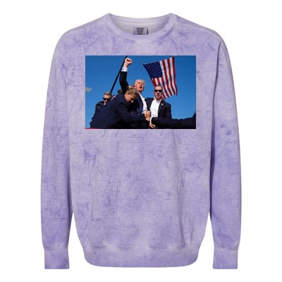 Trump Fight Fight Fight 2024 Save America Colorblast Crewneck Sweatshirt