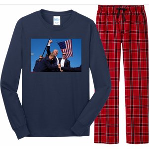 Trump Fight Fight Fight 2024 Save America Long Sleeve Pajama Set