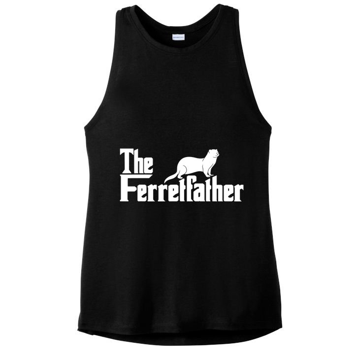 The Ferretfather Ferret Zoo Animal Lover Ladies PosiCharge Tri-Blend Wicking Tank