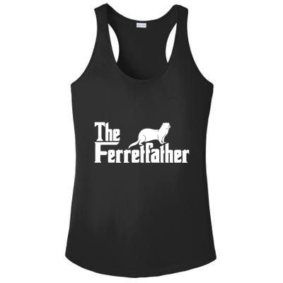 The Ferretfather Ferret Zoo Animal Lover Ladies PosiCharge Competitor Racerback Tank