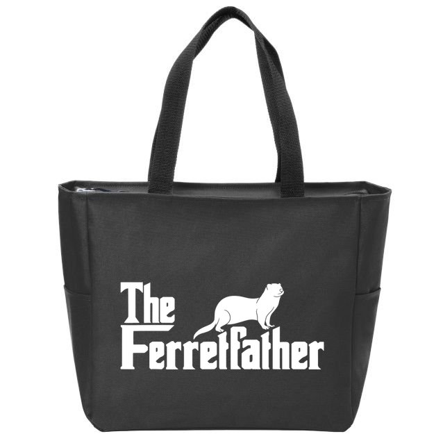 The Ferretfather Ferret Zoo Animal Lover Zip Tote Bag