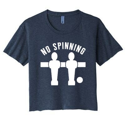 Table Football Foosball No Spinning Women's Crop Top Tee