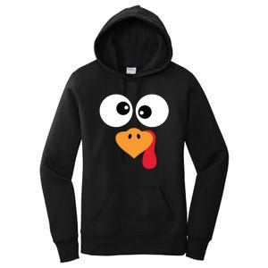 Turkey Face Funny Thanksgiving Turkey Trot Outfit Women's Pullover Hoodie