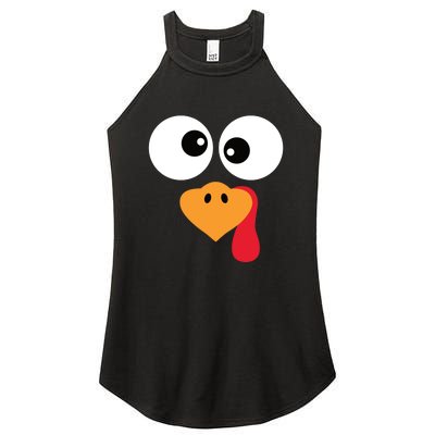 Turkey Face Funny Thanksgiving Turkey Trot Outfit Women's Perfect Tri Rocker Tank