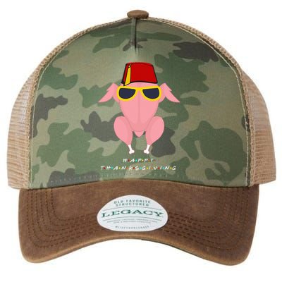 Thanksgiving For Friends Funny Turkey Head Legacy Tie Dye Trucker Hat