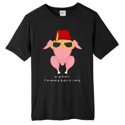 Thanksgiving For Friends Funny Turkey Head Tall Fusion ChromaSoft Performance T-Shirt