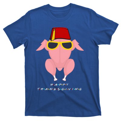 Thanksgiving For Friends Funny Turkey Head T-Shirt