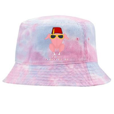 Thanksgiving For Friends Funny Turkey Head Tie-Dyed Bucket Hat