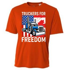 Truckers For Freedom USA Canada Freedom Convoy Cooling Performance Crew T-Shirt