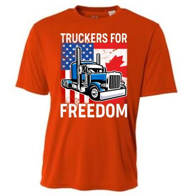 Truckers For Freedom USA Canada Freedom Convoy Cooling Performance Crew T-Shirt