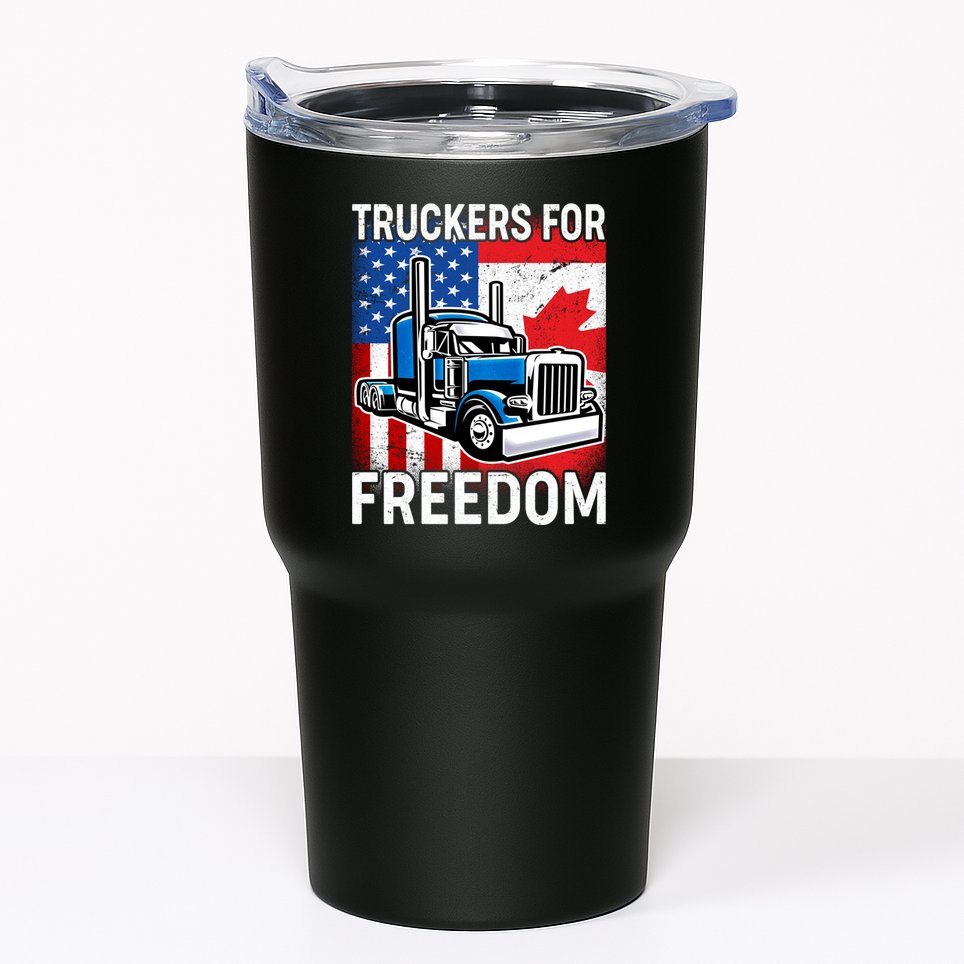 Truckers For Freedom USA Canada Freedom Convoy Tumbler