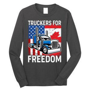 Truckers For Freedom USA Canada Freedom Convoy Long Sleeve Shirt