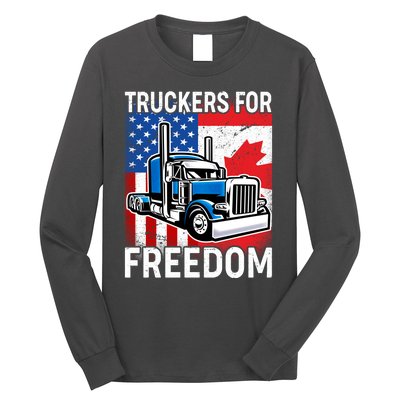 Truckers For Freedom USA Canada Freedom Convoy Long Sleeve Shirt