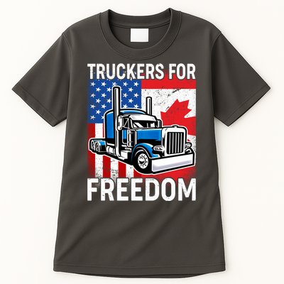 Truckers For Freedom USA Canada Freedom Convoy Tall T-Shirt
