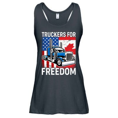 Truckers For Freedom USA Canada Freedom Convoy Ladies Essential Flowy Tank