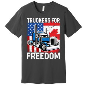 Truckers For Freedom USA Canada Freedom Convoy Premium T-Shirt