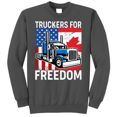 Truckers For Freedom USA Canada Freedom Convoy Tall Sweatshirt