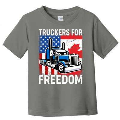 Truckers For Freedom USA Canada Freedom Convoy Toddler T-Shirt