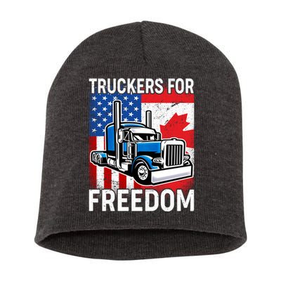Truckers For Freedom USA Canada Freedom Convoy Short Acrylic Beanie