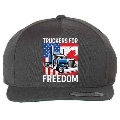 Truckers For Freedom USA Canada Freedom Convoy Wool Snapback Cap