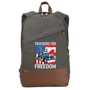 Truckers For Freedom USA Canada Freedom Convoy Cotton Canvas Backpack