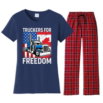 Truckers For Freedom USA Canada Freedom Convoy Women's Flannel Pajama Set