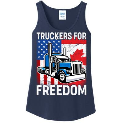 Truckers For Freedom USA Canada Freedom Convoy Ladies Essential Tank