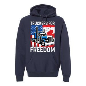 Truckers For Freedom USA Canada Freedom Convoy Premium Hoodie