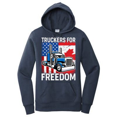 Truckers For Freedom USA Canada Freedom Convoy Women's Pullover Hoodie