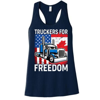 Truckers For Freedom USA Canada Freedom Convoy Women's Racerback Tank