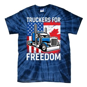 Truckers For Freedom USA Canada Freedom Convoy Tie-Dye T-Shirt