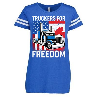 Truckers For Freedom USA Canada Freedom Convoy Enza Ladies Jersey Football T-Shirt