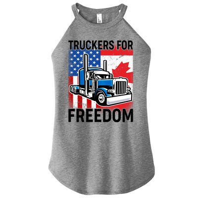 Truckers For Freedom USA Canada Freedom Convoy Women's Perfect Tri Rocker Tank