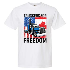 Truckers For Freedom USA Canada Freedom Convoy Garment-Dyed Heavyweight T-Shirt