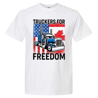 Truckers For Freedom USA Canada Freedom Convoy Garment-Dyed Heavyweight T-Shirt