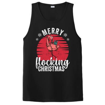 Tropical Florida Flamingo Xmas Pjs Merry Flocking Christmas Great Gift PosiCharge Competitor Tank