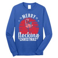 Tropical Florida Flamingo Xmas Pjs Merry Flocking Christmas Great Gift Long Sleeve Shirt