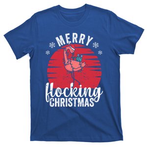 Tropical Florida Flamingo Xmas Pjs Merry Flocking Christmas Great Gift T-Shirt