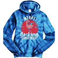 Tropical Florida Flamingo Xmas Pjs Merry Flocking Christmas Great Gift Tie Dye Hoodie