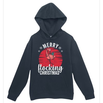 Tropical Florida Flamingo Xmas Pjs Merry Flocking Christmas Great Gift Urban Pullover Hoodie