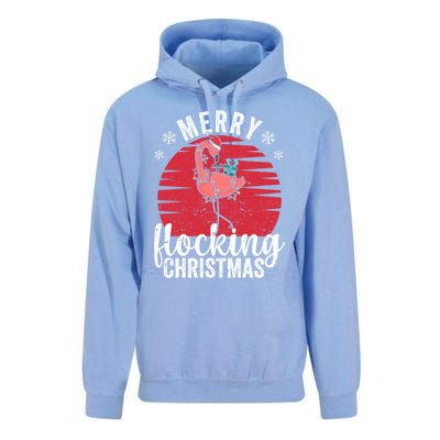 Tropical Florida Flamingo Xmas Pjs Merry Flocking Christmas Great Gift Unisex Surf Hoodie