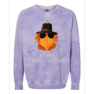 Thanksgiving For Friends Funny Turkey Gift Colorblast Crewneck Sweatshirt