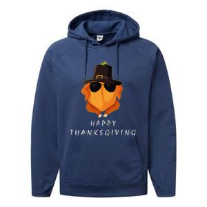 Thanksgiving For Friends Funny Turkey Gift Performance Fleece Hoodie