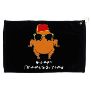 Thanksgiving For Friends Funny Turkey Grommeted Golf Towel