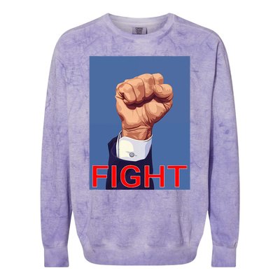 Trump Fist. Fight Fight Fight Colorblast Crewneck Sweatshirt