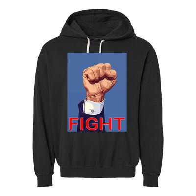 Trump Fist. Fight Fight Fight Garment-Dyed Fleece Hoodie