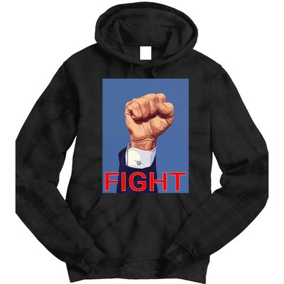 Trump Fist. Fight Fight Fight Tie Dye Hoodie