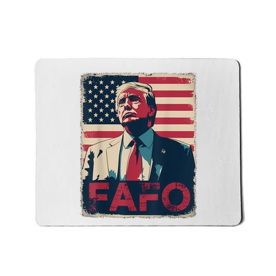 Trump Fafo F Around Find Out Retro Us Flag Mousepad